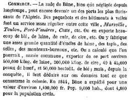 Le commerce du port de Bone