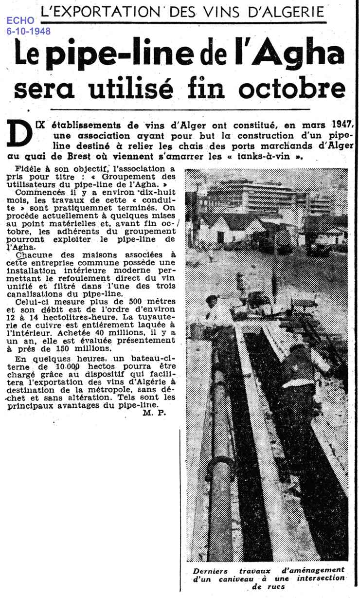 Le pipe-line de l'Agha