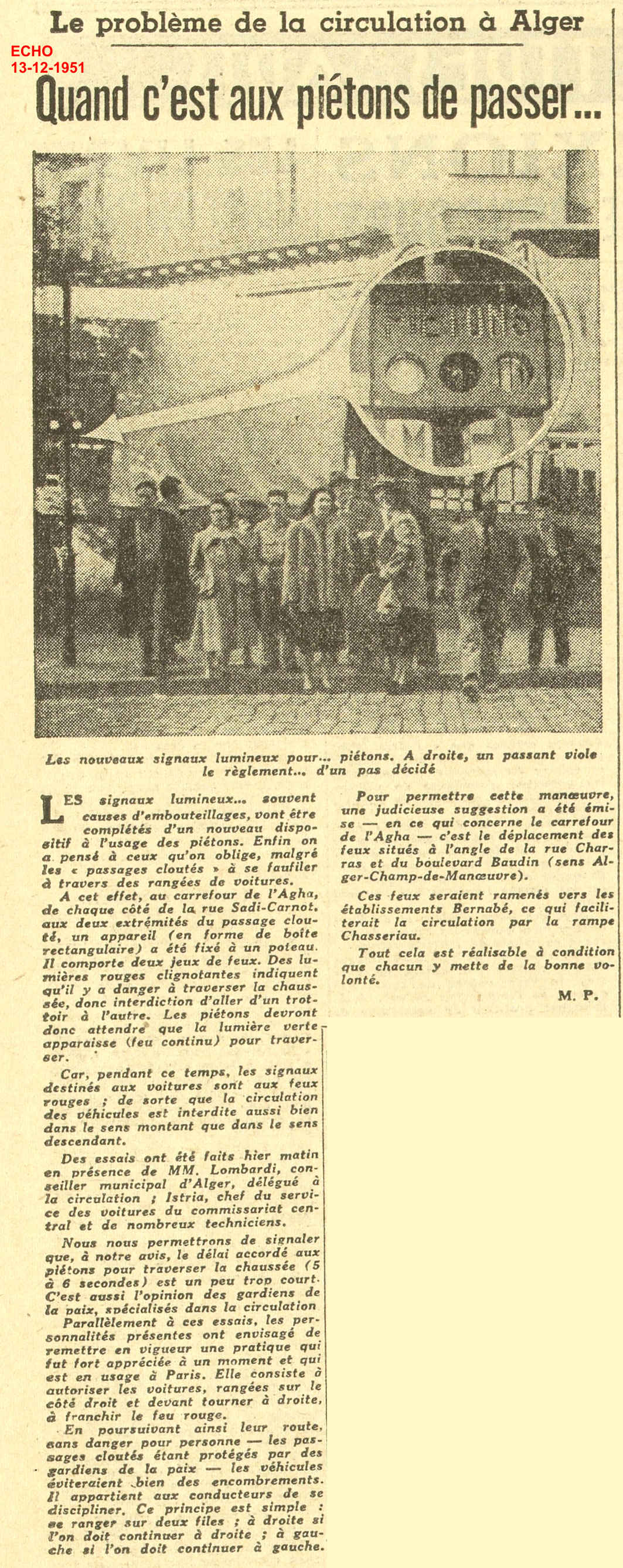 Le problème de la circulation à Alger ; quand c'est aux piétons de passer..