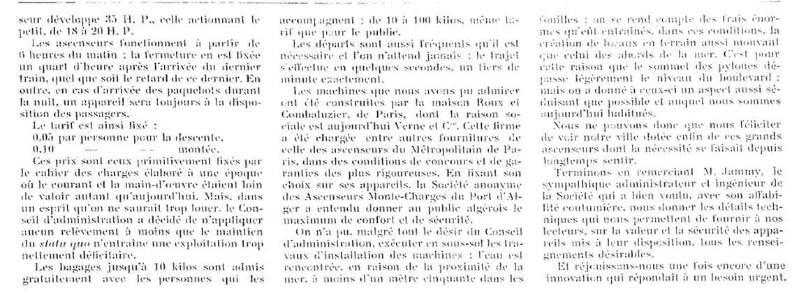 Inauguration des ascenseurs d'Alger