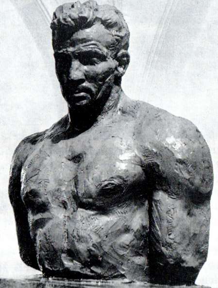 Buste de Marcel Cerdan par André Greck.