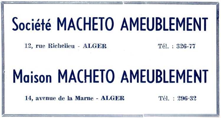 Bab el Oued,maison macheto ameublement,marne
