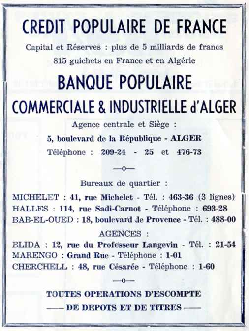 LE CREDIT POPULAIRE DE FRANCE