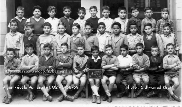 l'école Aumerat, cours moyen 2ème année, 1958-1959