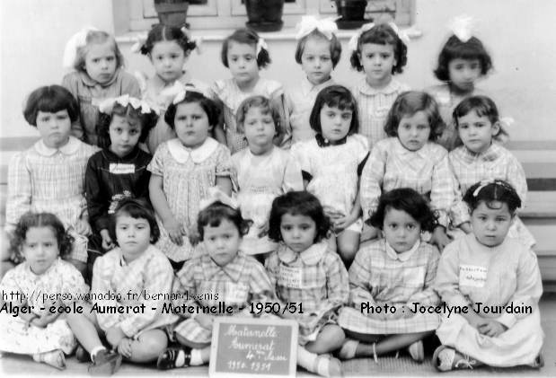 l'école Aumerat, maternelle, 1950-1951