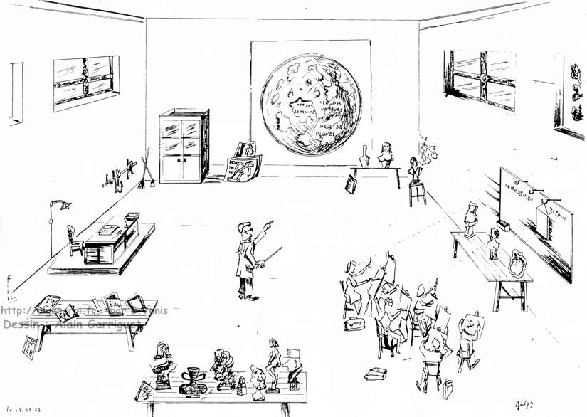 la salle dessin