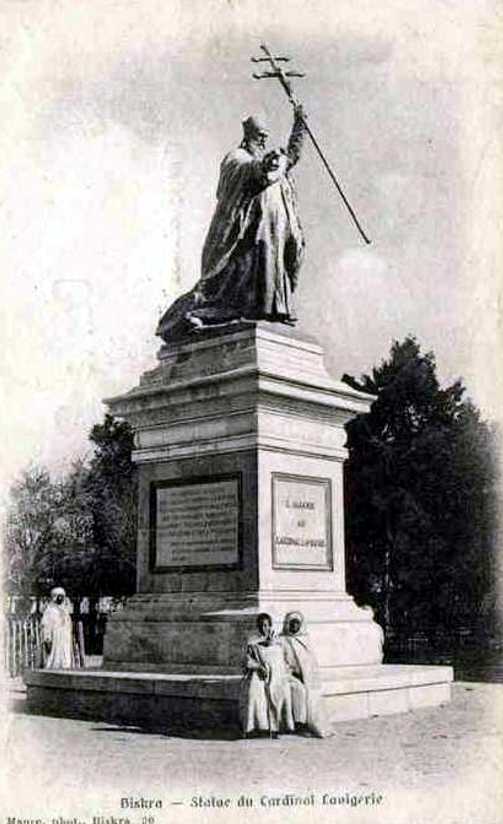 biskra et les Ziban,statue du cardinal lavigerie