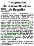 Inauguration de la nouvelle église