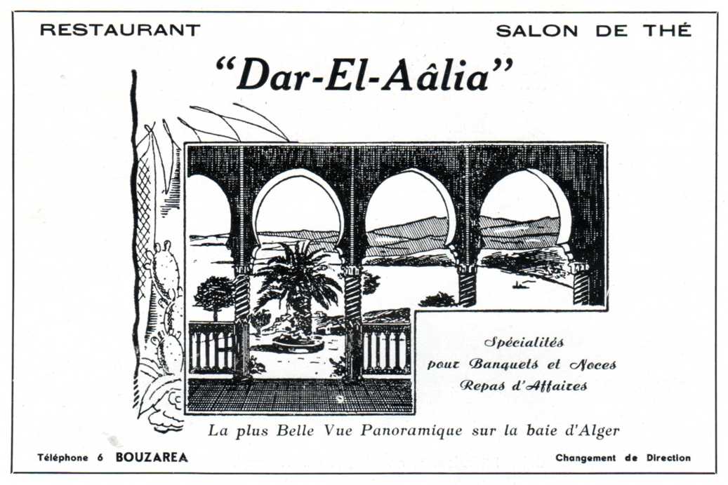 bouzareah,bouzarea,restaurant dar-el-aalia