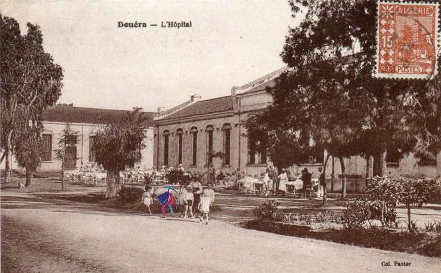 Douéra,hopital,cour interieure