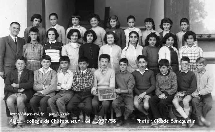 classe de 6ème, 1957-1958.