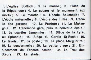 Légende du plan