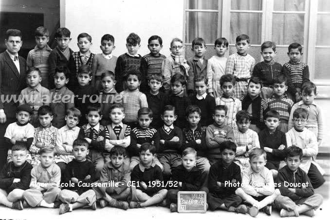 l'école de garçons Caussemille, CE1, 1951-52