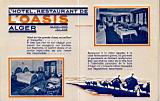 Hôtel Restaurant de L' OASIS à ALGER EN 1935 avec un plan de visite de la ville