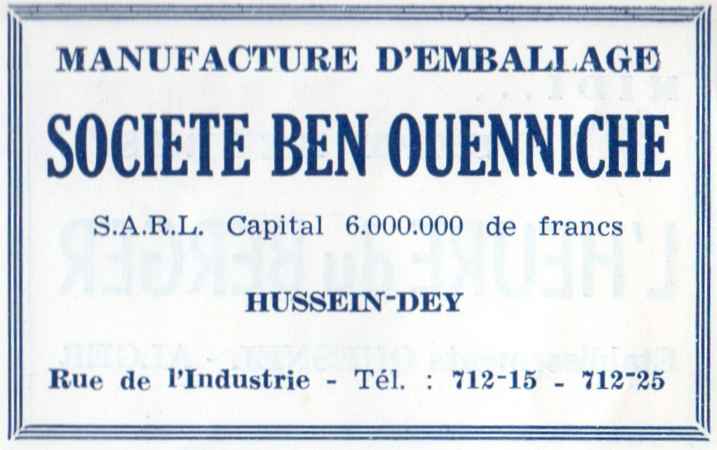 hussein-dey,societe ben ouenniche,rue de l'industrie