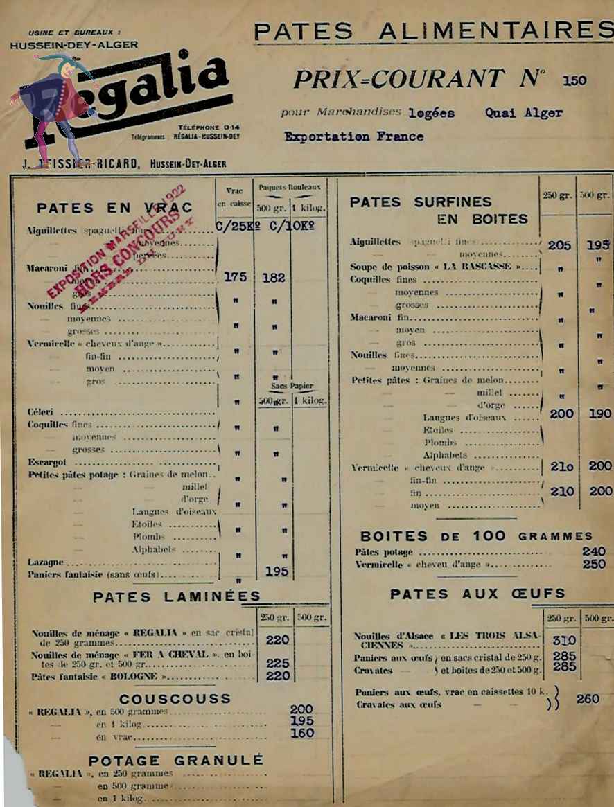 Pâtes alimentaires REGALIA