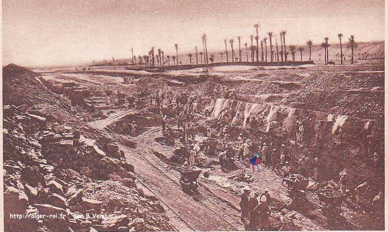 Centenaire en 1930, houillière, tranchée d'exploitation 