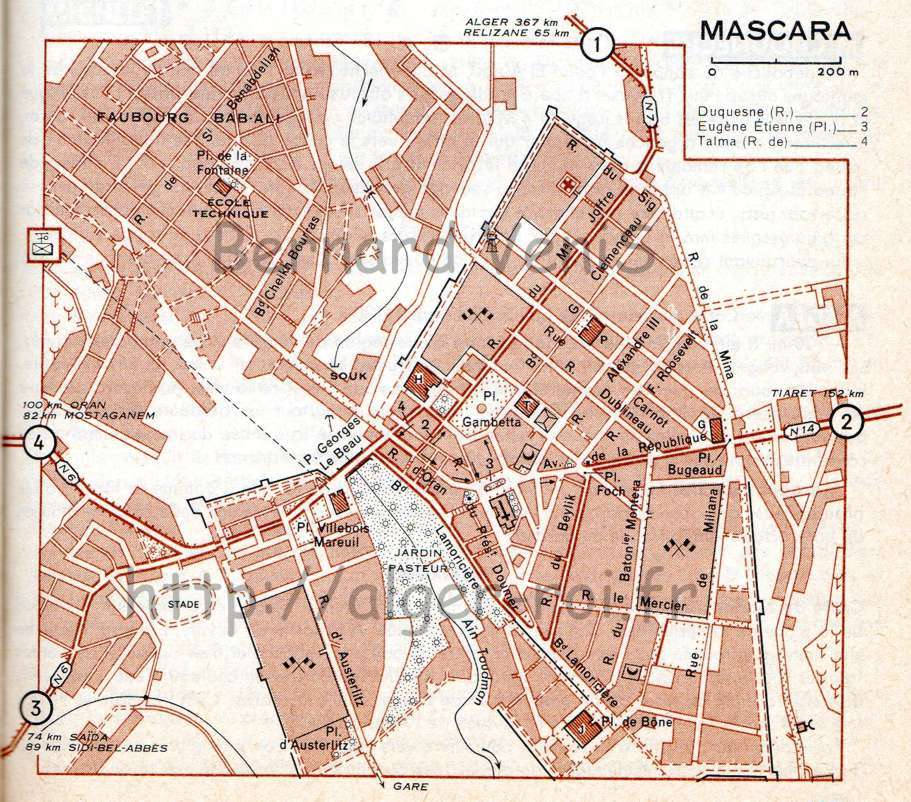 PLAN DE LA VILLE,mascara