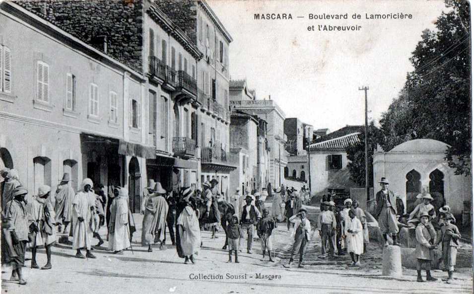mascara,le boulevard lamoriciere et l'abreuvoir