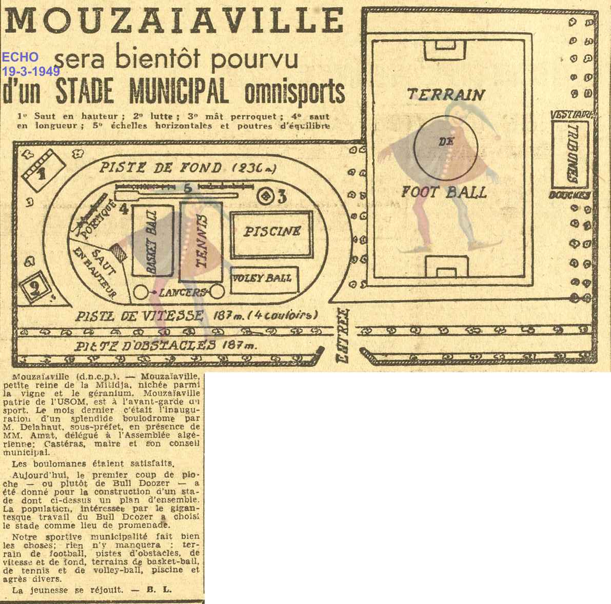 MOUZAIAVILLE sera bientôt pourvu d'un STADE MUNICIPAL omnisports