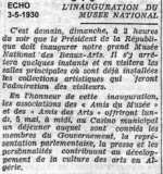inauguration musee national 