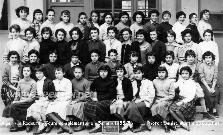 cours complémentaire de la Redoute, la 3ème, 1955-1956