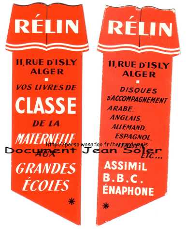 marque page Rélin