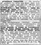 Alger-roi à l'Athénée, déjà en 1921...