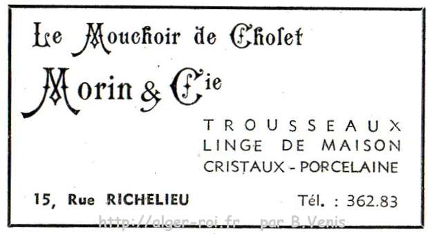 LE MOUCHOIR de CHOLET,morin et compagnie