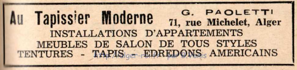 AU TAPISSIER MODERNE