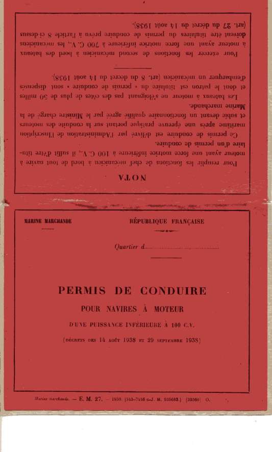 le permis bateau d'un natif de Saint-Eug&egrave;ne