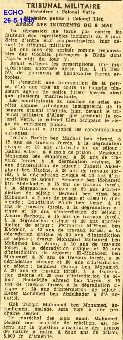 TRIBUNAL MILITAIRE
