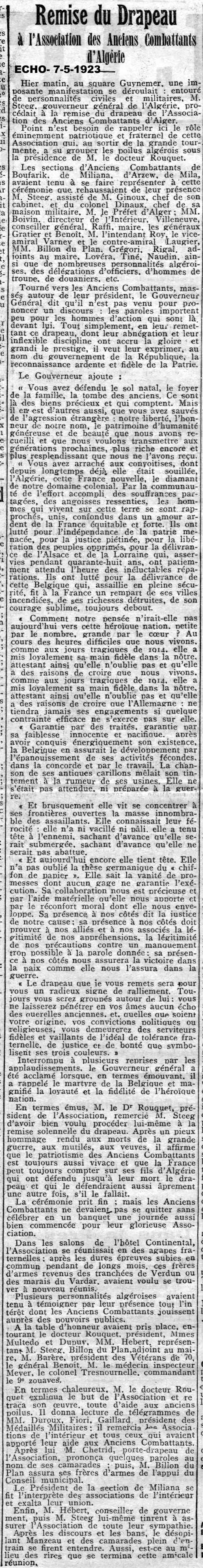 Remise du drapeau