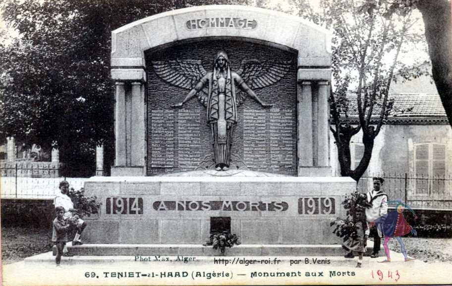 teniet-el-haad, monument aux morts