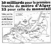 30 milliards pour la première tranche du métro d'Alger