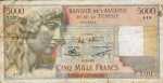 Billet de 5000 f  en circulation en 1955 (recto)