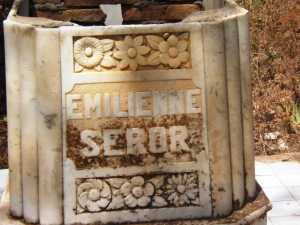 Caveau d'Emilienne SEROR
en 2009