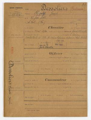 Highlight for Album: Documents Divers Hippolite DESSOLIERS