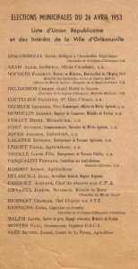 Elections municipales du 26 avril 1953