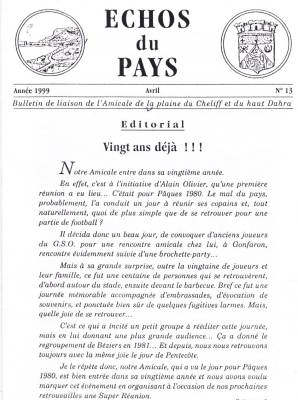 Highlight for Album: ECHO du PAYS  Avril 1999