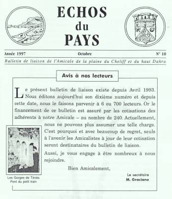 Highlight for Album: Echo du Pays  Octobre 1997