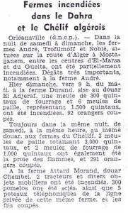 Highlight for Album: La Ferme ANDRE d'EL MARSA  brul&eacute;e en 1956