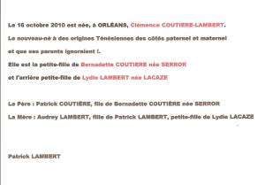 Highlight for Album: Familles LACAZE-LAMBERT-SEROR
