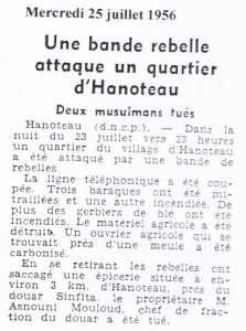 HANOTEAU -25 Juillet 1956