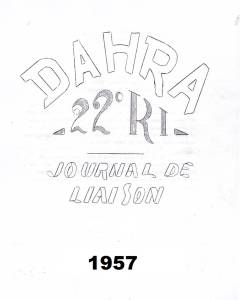 Highlight for Album: Journal de Marche  du 22&egrave;me RI - 1957