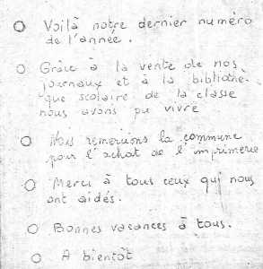 Fin du Journal