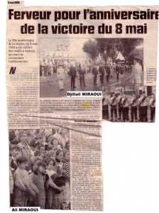 AMIENS - 9 Mai 2000
----
Djilali MERAOUI
(avec la canne)
et son fils Ali MIRAOUI