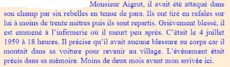 PAUL-ROBERT
La mort du Maire Mr AIGROT