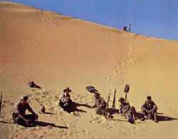 En haut de la dune
un guetteur veille