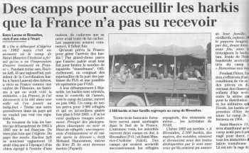 L'Exode
----
Des camps pour accueillir les harkis 
que la France n'a pas su recevoir